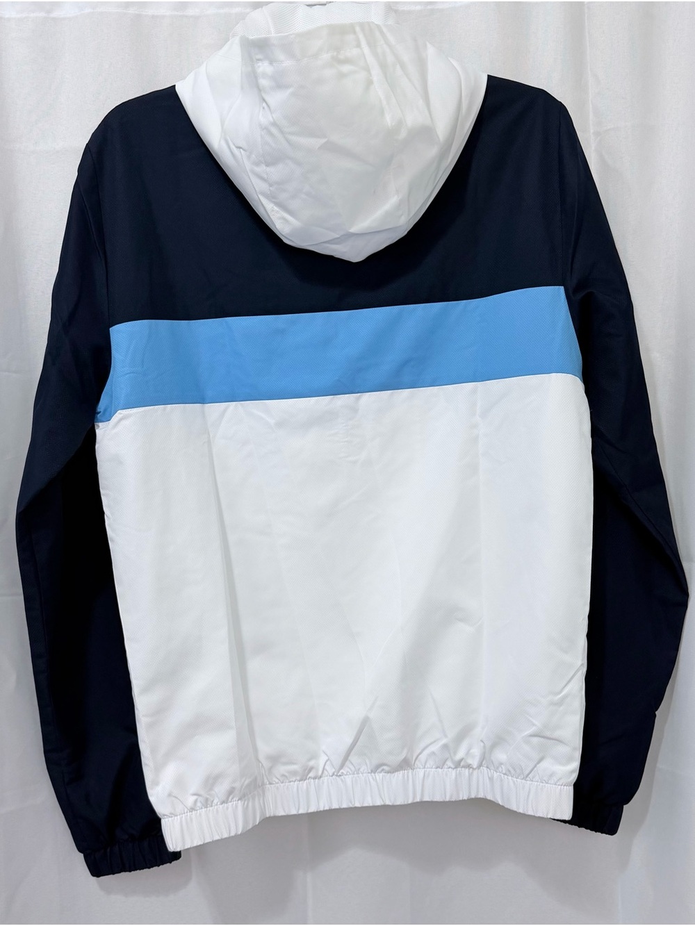 Lacoste Men's Navy, White &Light Blue Colorblock Windbreaker/Tracksuit Small NWT - Picture 11 of 14